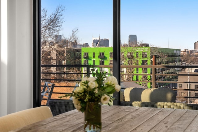 balcony featuring a view of city