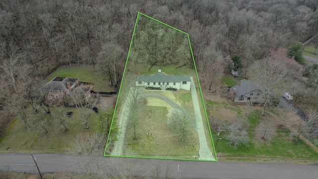 bird's eye view featuring a rural view