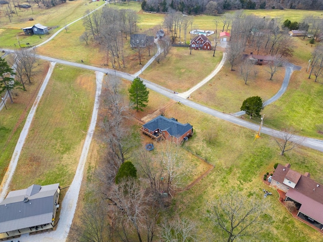 bird's eye view featuring a rural view