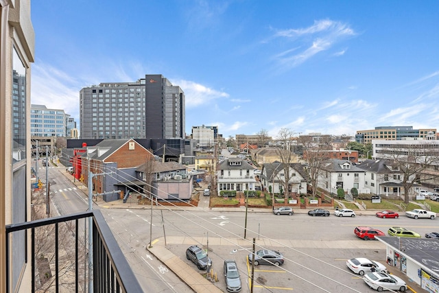 balcony with a city view