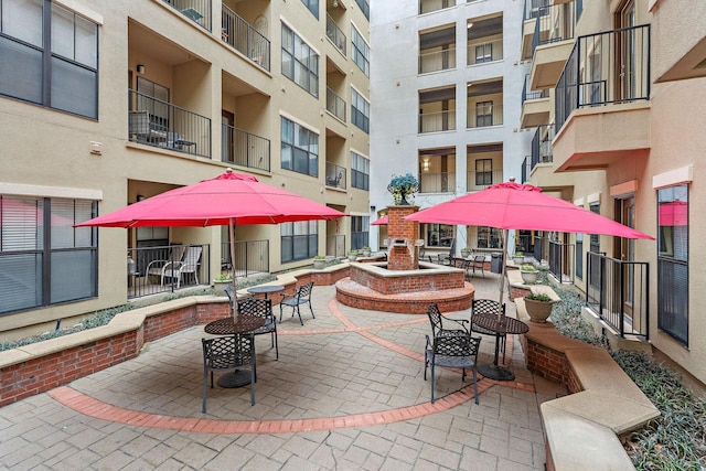 view of home's community featuring a patio