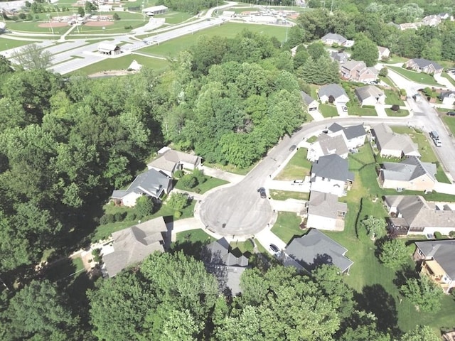 drone / aerial view with a residential view