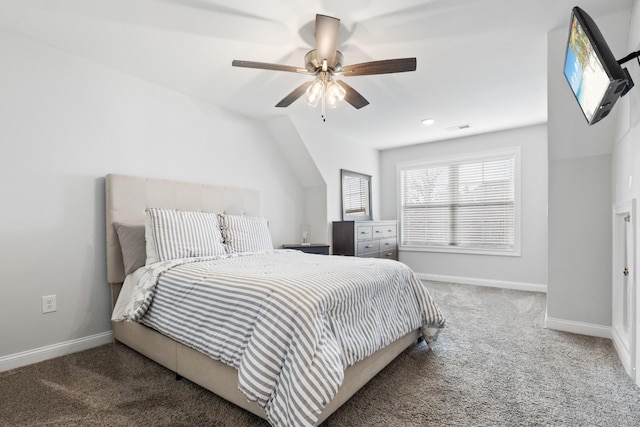 bedroom featuring carpet, visible vents, and baseboards