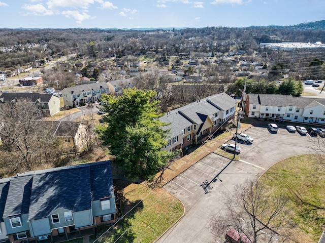 drone / aerial view with a residential view