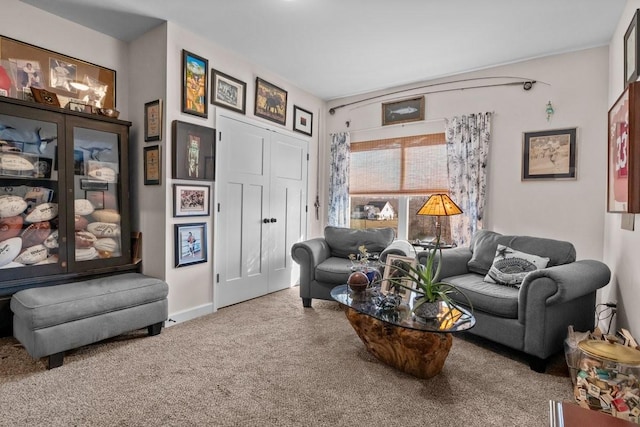 view of carpeted living room