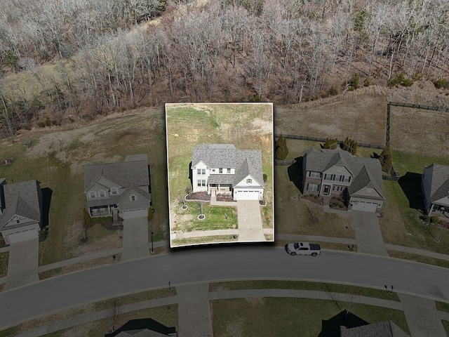 bird's eye view featuring a residential view