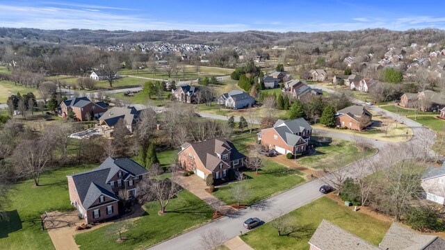 aerial view with a residential view