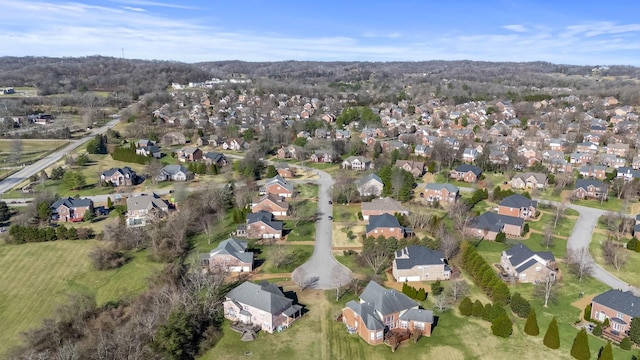 bird's eye view featuring a residential view