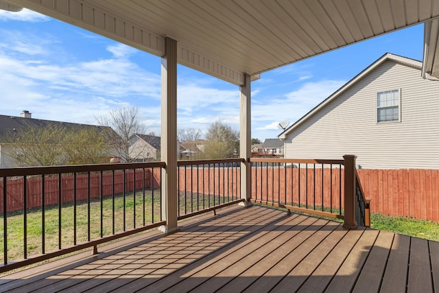 wooden deck with fence