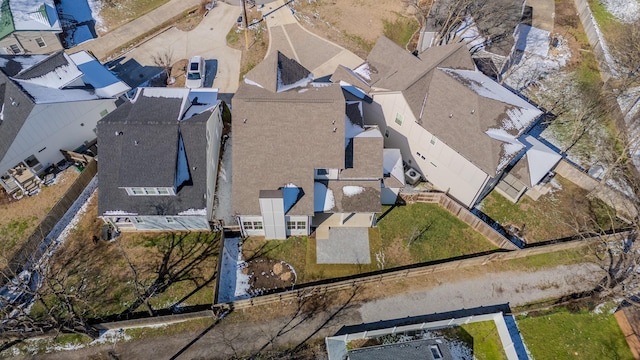 drone / aerial view with a residential view