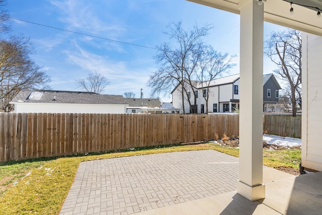 view of patio / terrace with fence