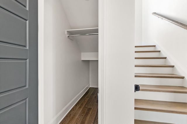 interior space featuring dark wood-style floors