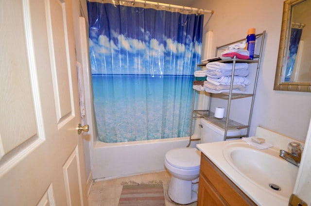798 Buffalo Valley Rd, Cookeville, TN 38501 - full bath with shower / tub combo with curtain, vanity, toilet, and tile patterned floors