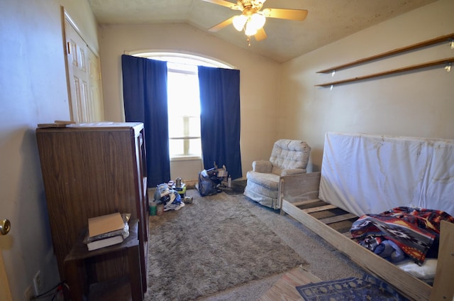 798 Buffalo Valley Rd, Cookeville, TN 38501 - bedroom with carpet floors, lofted ceiling, and ceiling fan