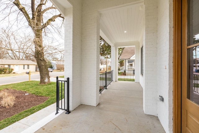 view of patio with a porch