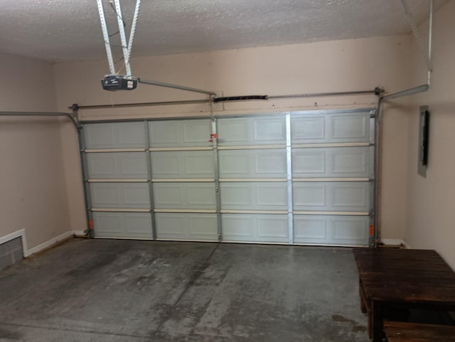 garage with baseboards