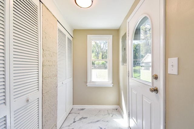 3635 Old Williamsport Rd, Williamsport, TN 38487 - doorway with marble finish floor and baseboards