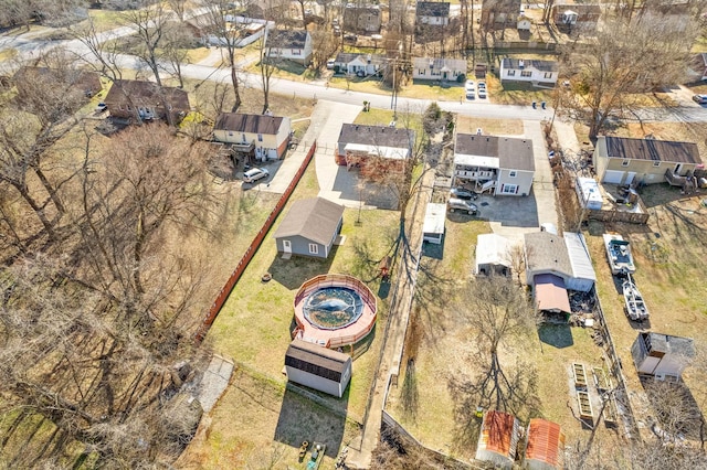 bird's eye view featuring a residential view