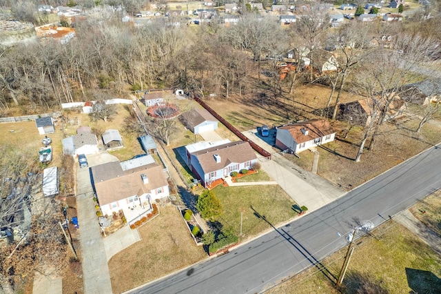 bird's eye view featuring a residential view