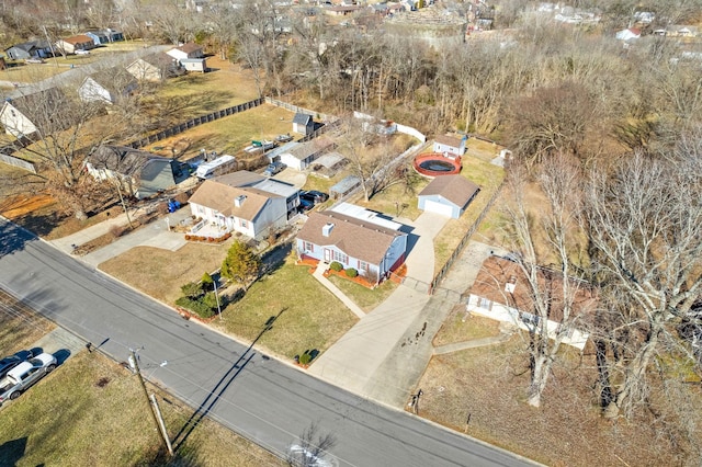 bird's eye view with a residential view