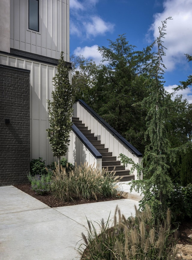 view of home's exterior featuring board and batten siding