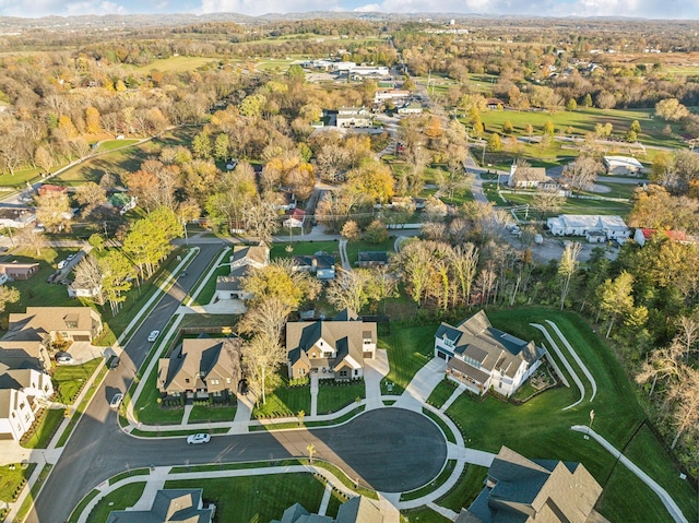 bird's eye view with a residential view