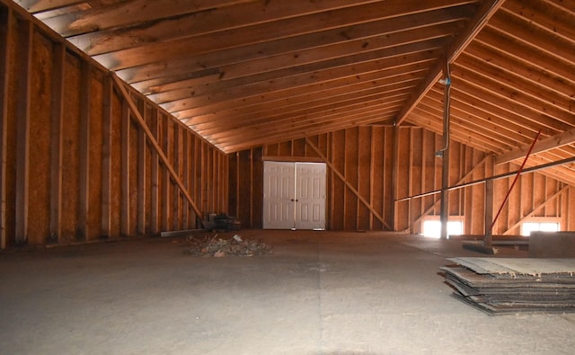 view of attic