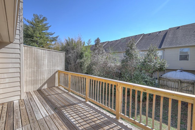 view of wooden terrace
