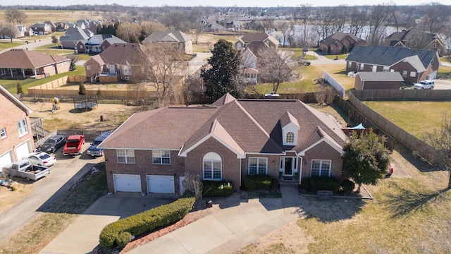 drone / aerial view featuring a residential view