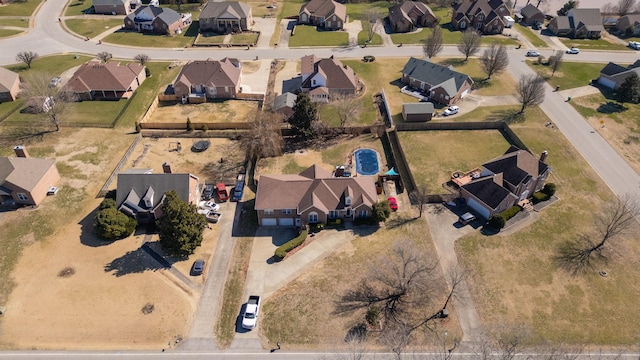 aerial view with a residential view