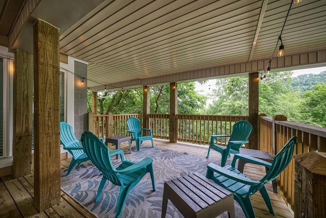 view of wooden terrace