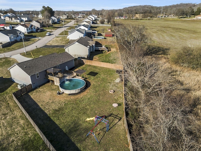 aerial view featuring a residential view