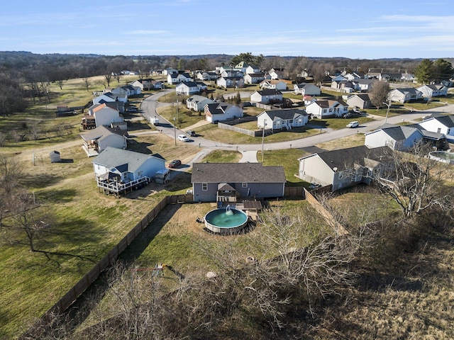 birds eye view of property featuring a residential view