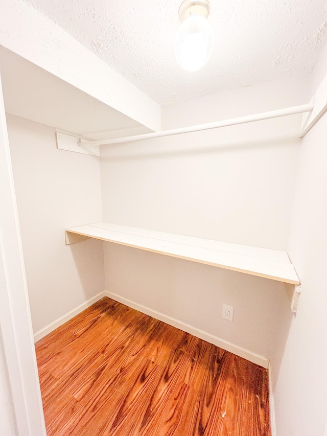 spacious closet featuring wood finished floors