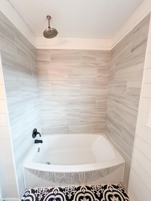 full bathroom featuring a combined bath / shower with rainfall shower