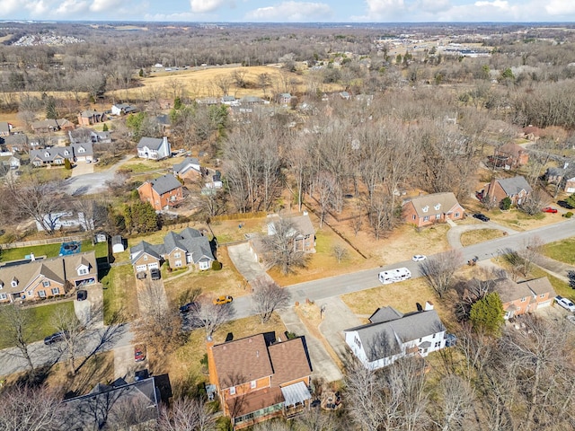 drone / aerial view with a residential view