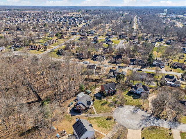 bird's eye view with a residential view