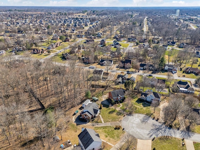 aerial view with a residential view