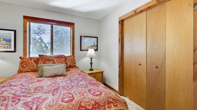 bedroom with a closet