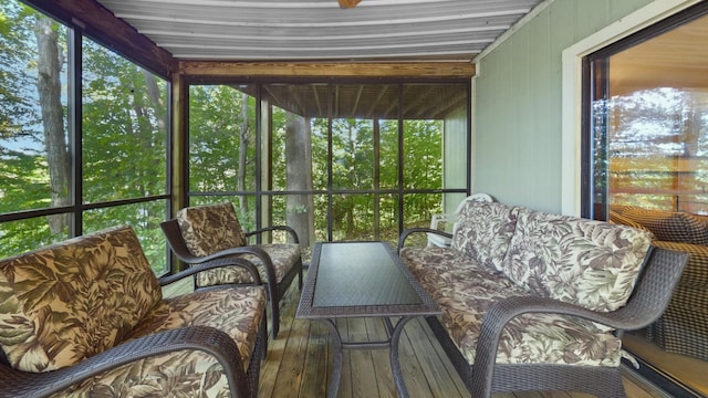 view of sunroom