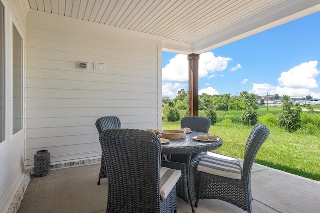 view of patio / terrace featuring outdoor dining area