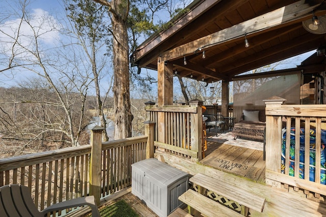 view of wooden deck