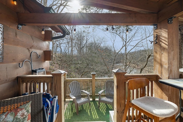 view of wooden terrace