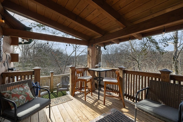 view of wooden deck