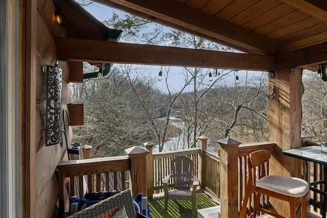 view of wooden terrace