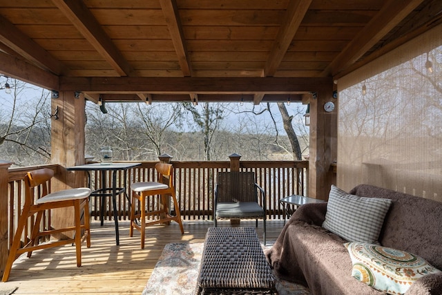 view of wooden deck