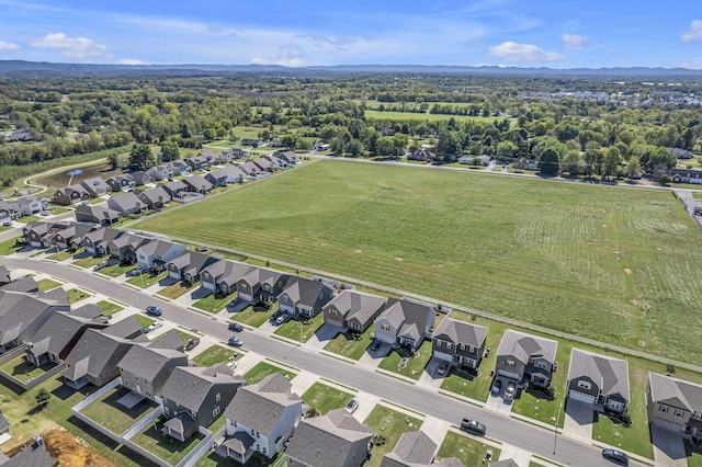 aerial view with a residential view