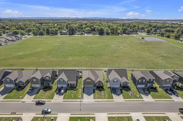 bird's eye view with a residential view