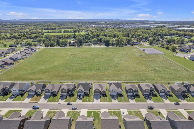 bird's eye view with a residential view