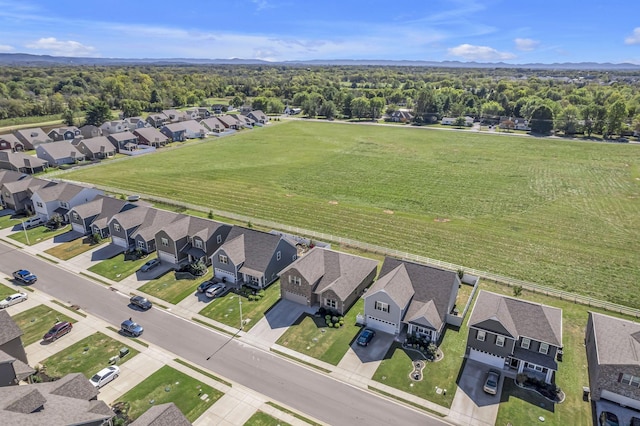 aerial view featuring a residential view